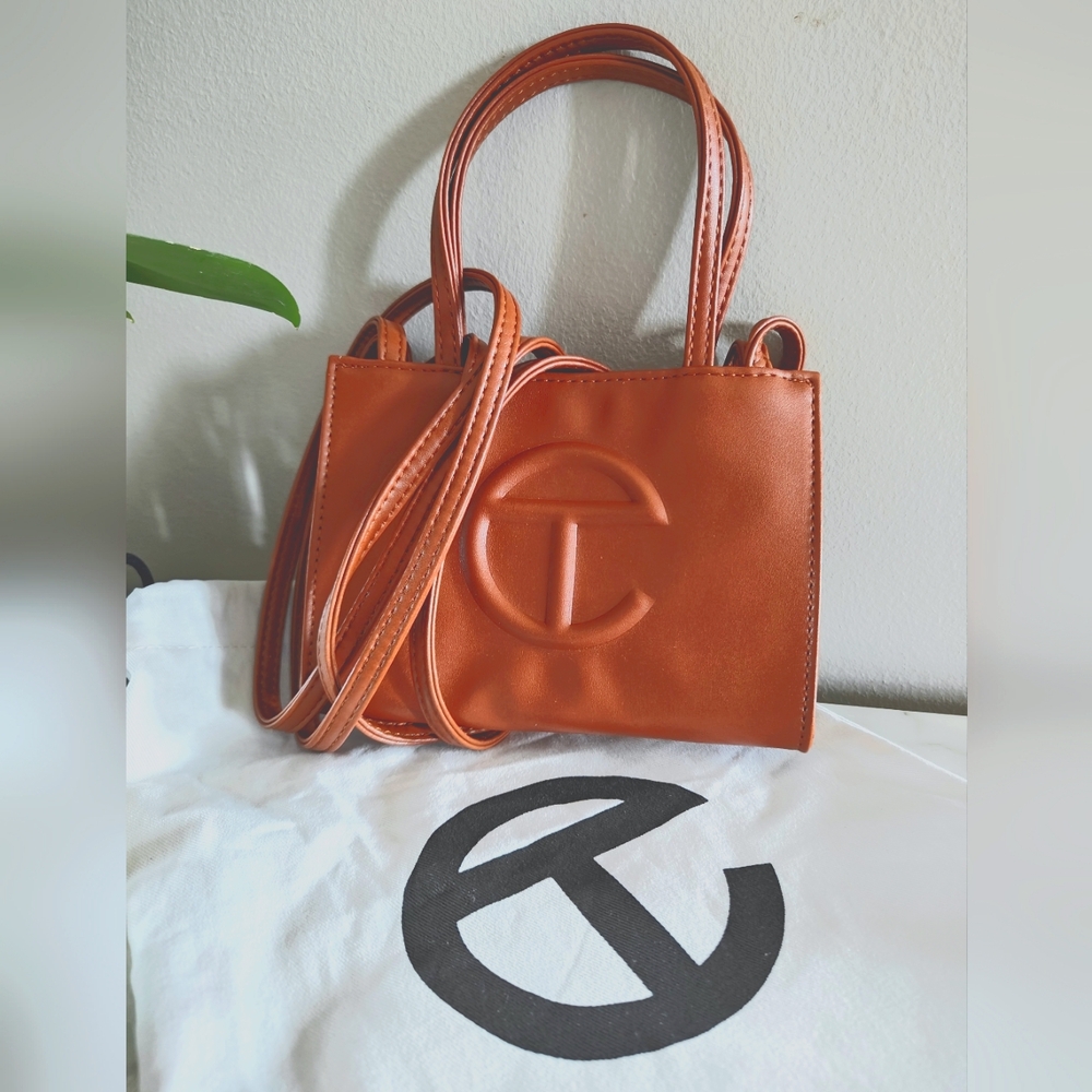 Telfar Tan Small Shopping Bag With Logo Dust Bag (NWT) - Picture 5 of 11